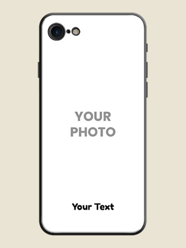 Custom Full Single Pic Upload With Text On Space Black Personalized Soft Matte Phone Covers -Apple Iphone 7 - alternate view