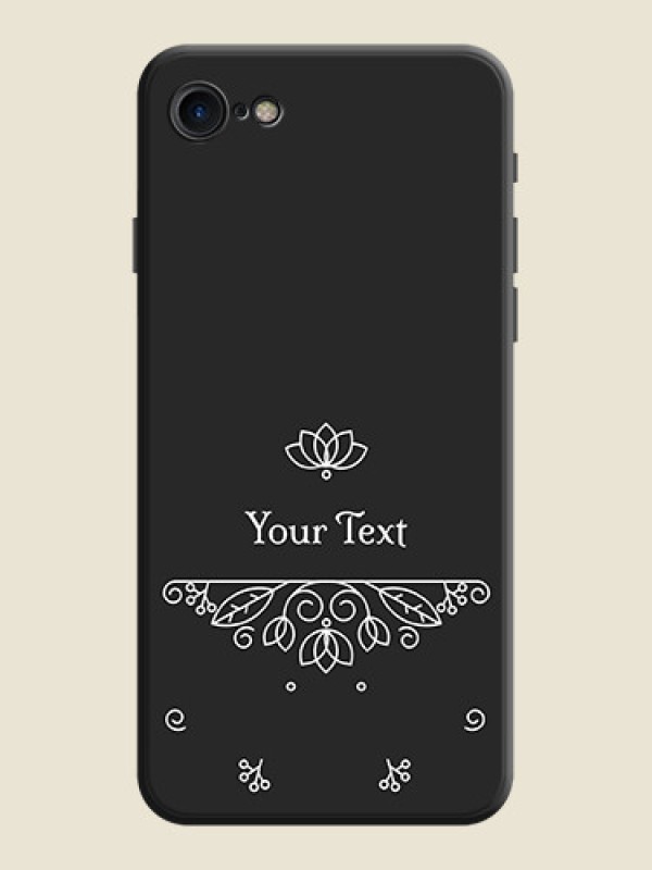 Custom Lotus Garden Custom Text On Space Black Personalized Soft Matte Phone Covers -Apple Iphone 7 - alternate view
