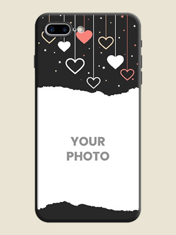 Custom Love Hangings with Splash Wave Picture on Space Black Custom Soft Matte Phone Back Cover - iPhone 8 Plus - alternate view
