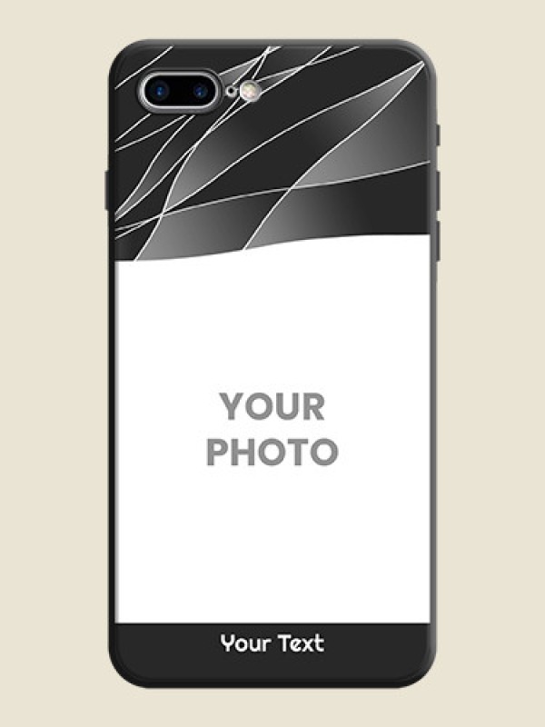Custom Mixed Wave Lines - Photo on Space Black Soft Matte Mobile Cover - iPhone 8 Plus - alternate view