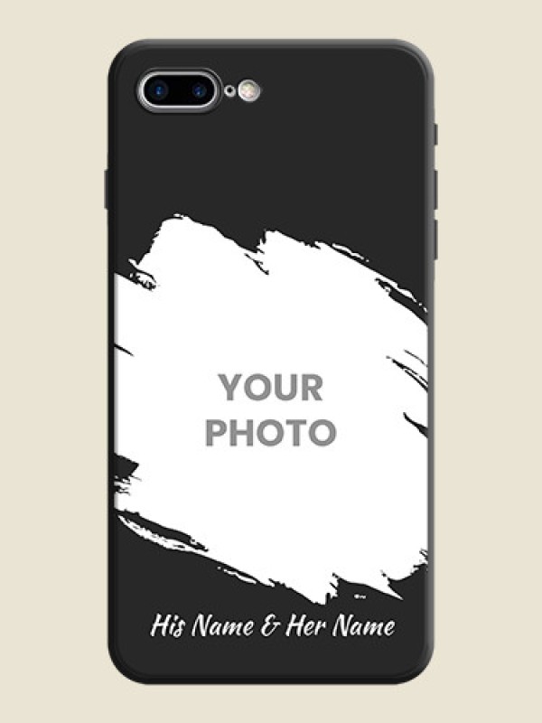 Custom Grunge Brush Strokes - Photo on Space Black Soft Matte Back Cover - iPhone 8 Plus - alternate view