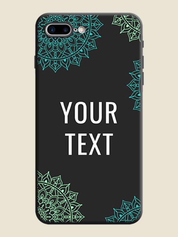 Custom Your Name with Floral Design on Space Black Custom Soft Matte Back Cover - iPhone 8 Plus - alternate view