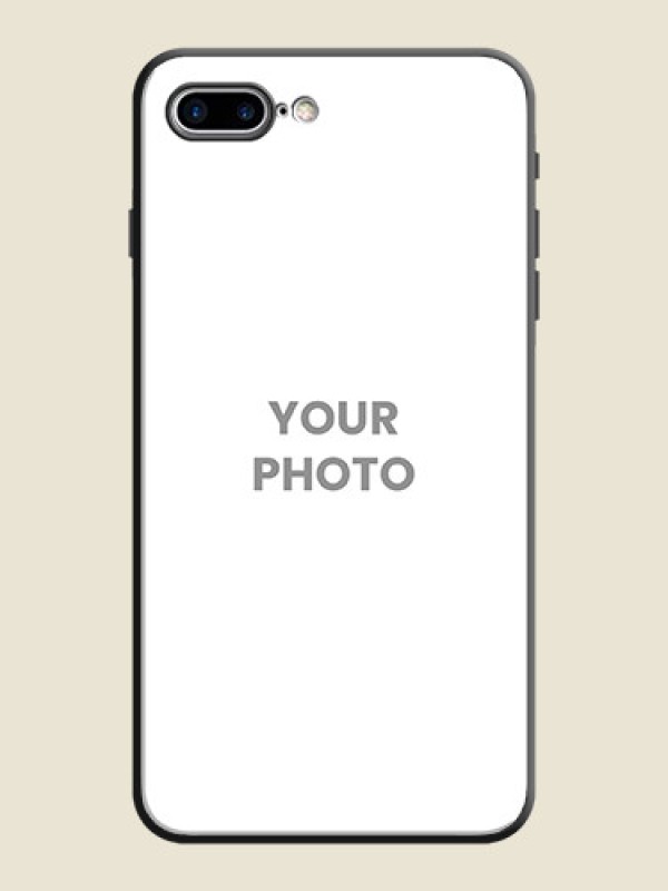 Custom Full Single Pic Upload On Space Black Personalized Soft Matte Phone Covers -Apple Iphone 8 Plus - alternate view