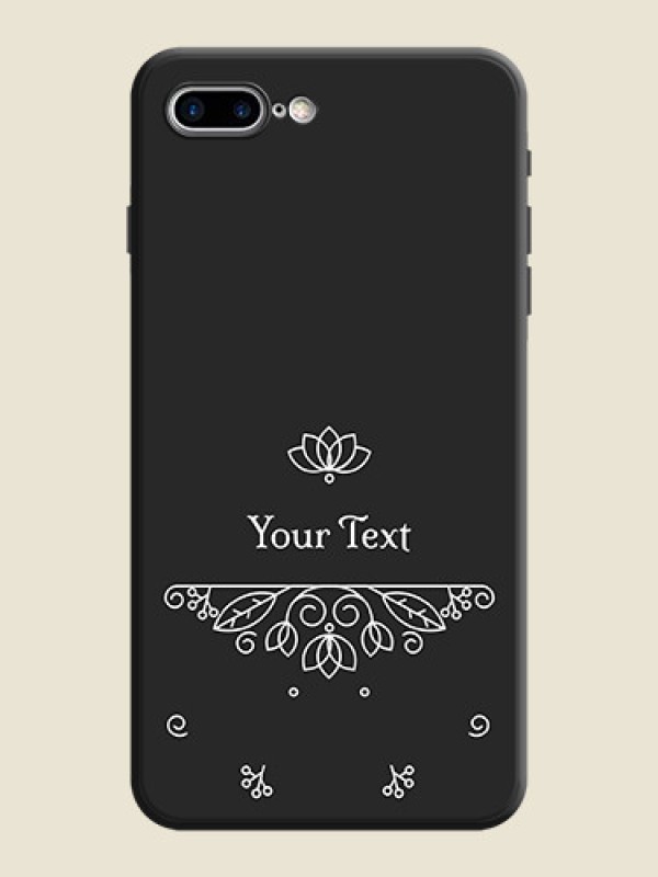 Custom Lotus Garden Custom Text On Space Black Personalized Soft Matte Phone Covers -Apple Iphone 8 Plus - alternate view