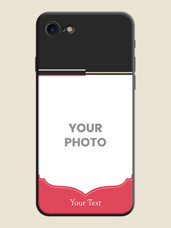 Custom Classic Plain Design with Name - Photo on Space Black Soft Matte Phone Cover - iPhone 8 - alternate view
