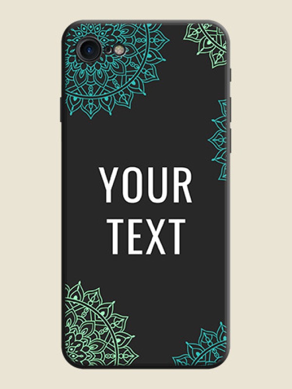 Custom Your Name with Floral Design on Space Black Custom Soft Matte Back Cover - iPhone 8 - alternate view