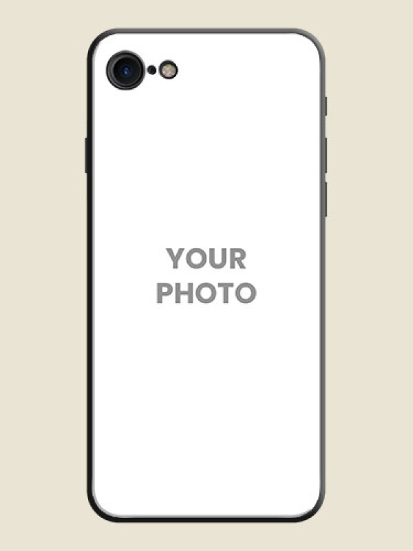 Custom Full Single Pic Upload On Space Black Personalized Soft Matte Phone Covers -Apple Iphone 8 - alternate view