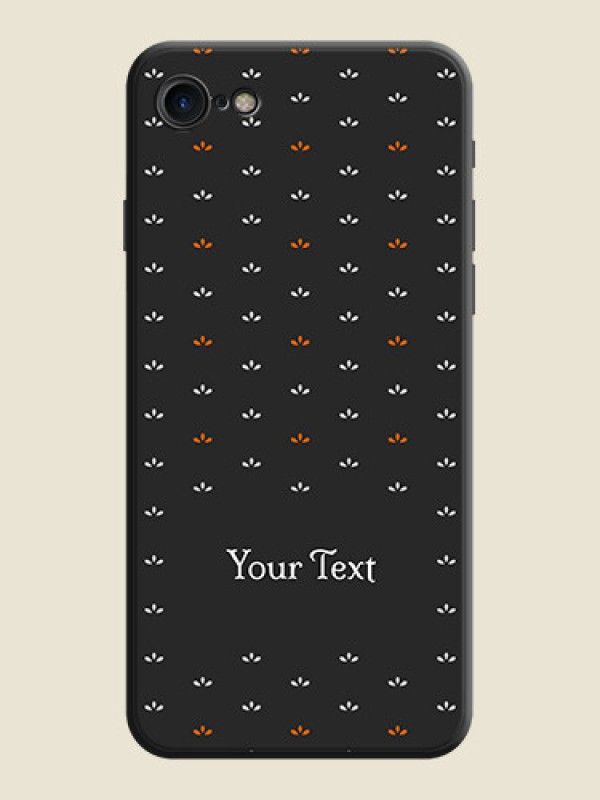 Custom Simple Pattern With Custom Text On Space Black Personalized Soft Matte Phone Covers -Apple Iphone 8 - alternate view