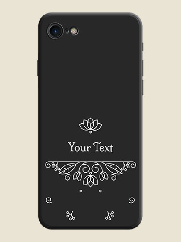 Custom Lotus Garden Custom Text On Space Black Personalized Soft Matte Phone Covers -Apple Iphone 8 - alternate view