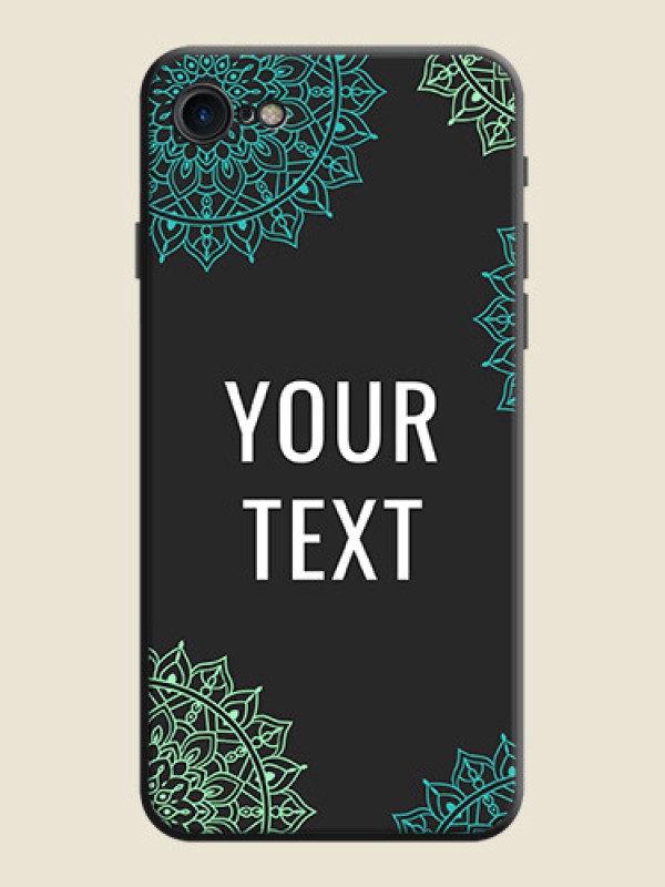 Custom Your Name with Floral Design on Space Black Custom Soft Matte Back Cover - iPhone SE 2020 - alternate view