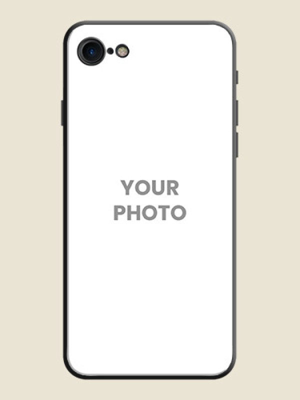 Custom Full Single Pic Upload On Space Black Personalized Soft Matte Phone Covers -Apple Iphone Se 2020 - alternate view