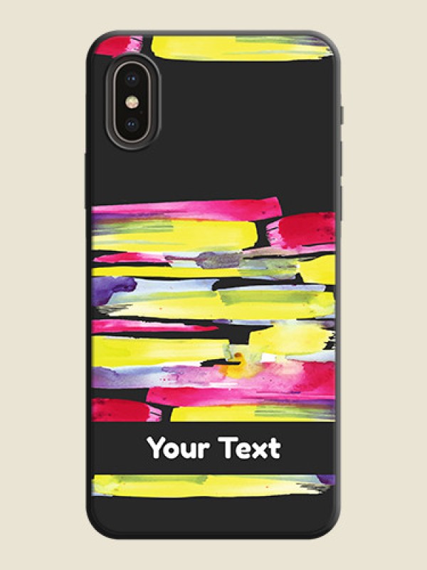 Custom Brush Coloured on Space Black Personalized Soft Matte Phone Covers - iPhone X - alternate view