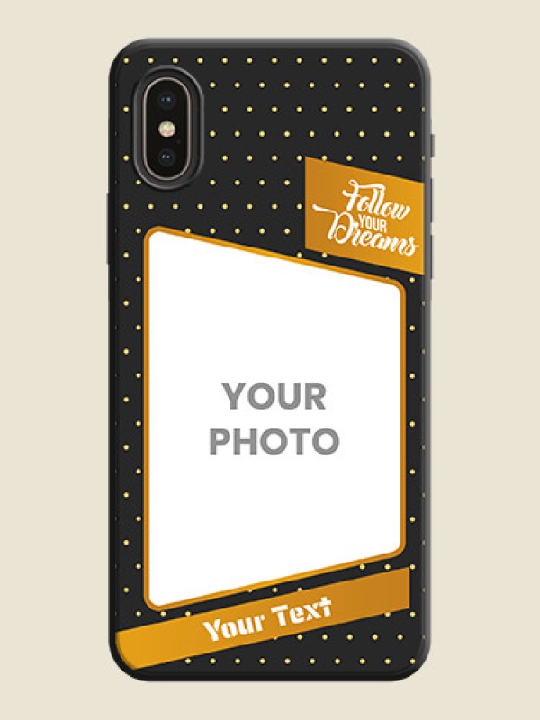 Custom Follow Your Dreams with White Dots on Space Black Custom Soft Matte Phone Cases - iPhone X - alternate view