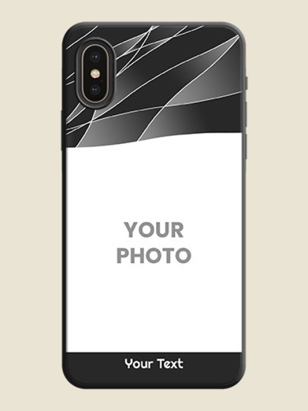 Custom Mixed Wave Lines - Photo on Space Black Soft Matte Mobile Cover - iPhone X - alternate view