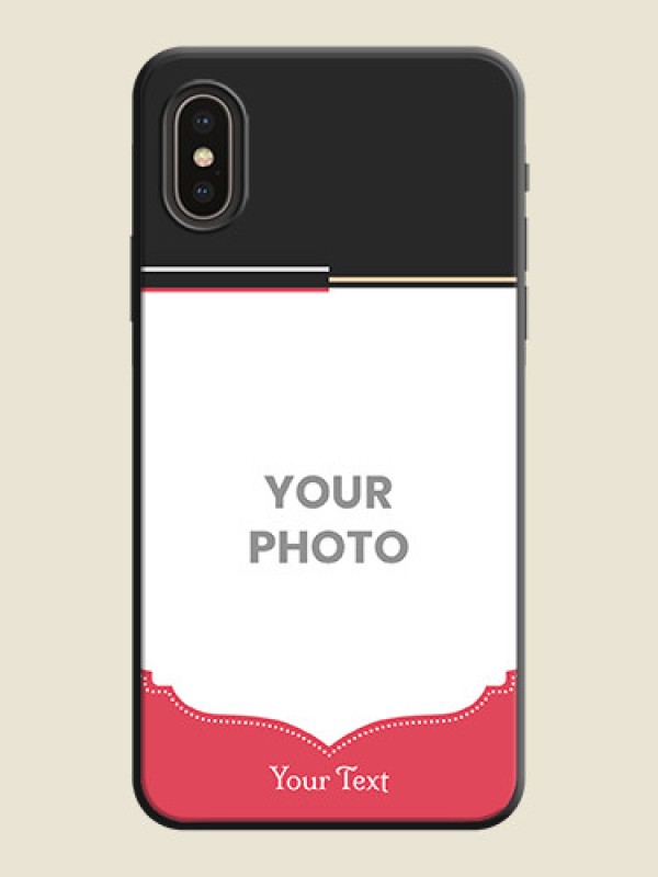 Custom Classic Plain Design with Name - Photo on Space Black Soft Matte Phone Cover - iPhone X - alternate view