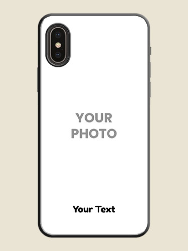 Custom Full Single Pic Upload With Text On Space Black Personalized Soft Matte Phone Covers -Apple Iphone X - alternate view