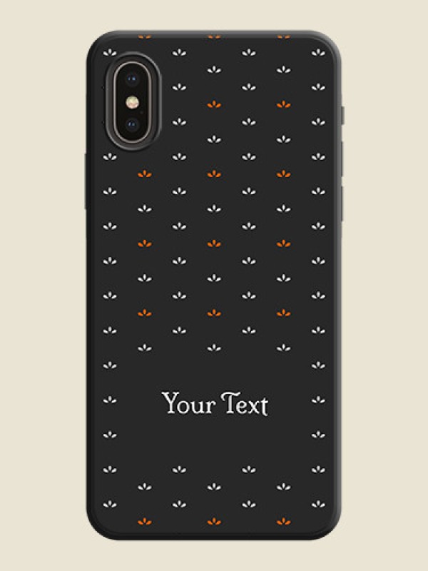 Custom Simple Pattern With Custom Text On Space Black Personalized Soft Matte Phone Covers -Apple Iphone X - alternate view