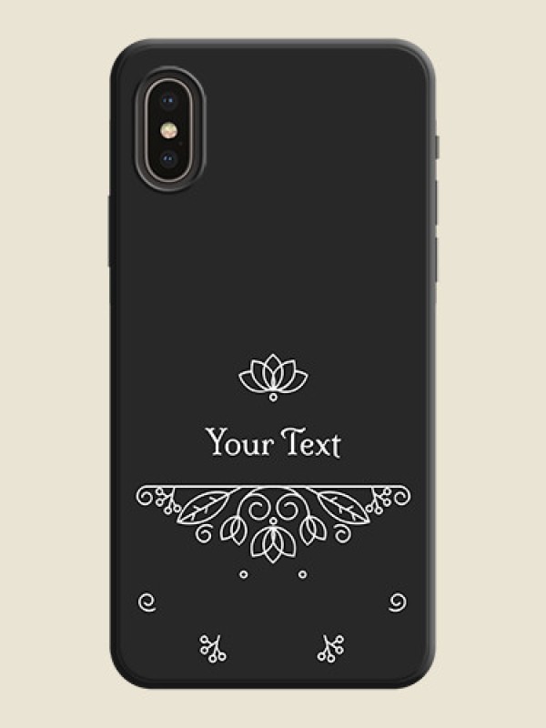 Custom Lotus Garden Custom Text On Space Black Personalized Soft Matte Phone Covers -Apple Iphone X - alternate view