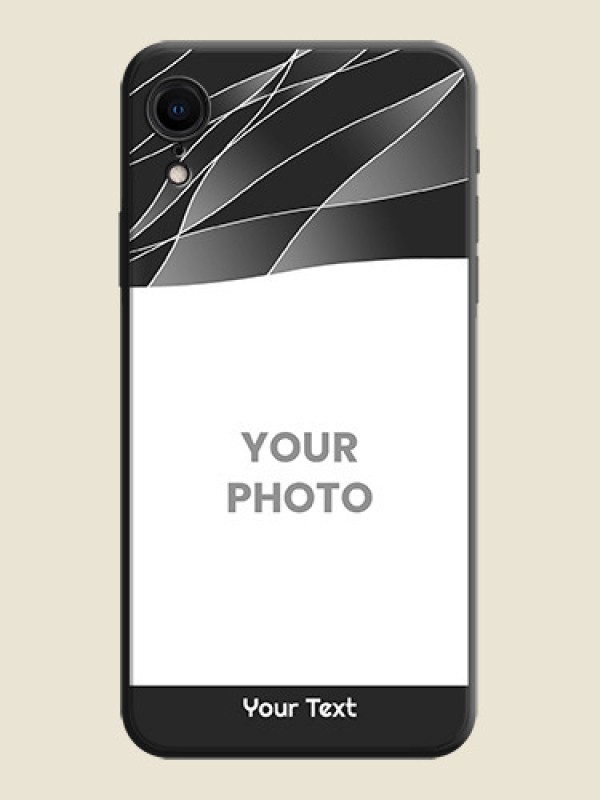 Custom Mixed Wave Lines - Photo on Space Black Soft Matte Mobile Cover - iPhone XR - alternate view