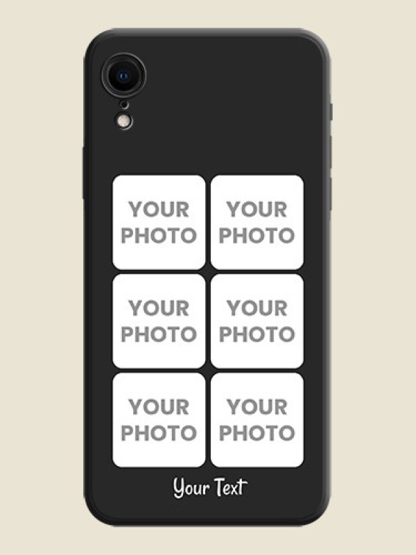 Custom Floral Art with 6 Image Holder - Photo on Space Black Soft Matte Mobile Case - iPhone XR - alternate view