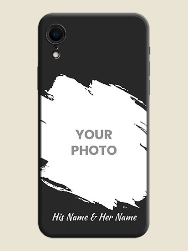 Custom Grunge Brush Strokes - Photo on Space Black Soft Matte Back Cover - iPhone XR - alternate view