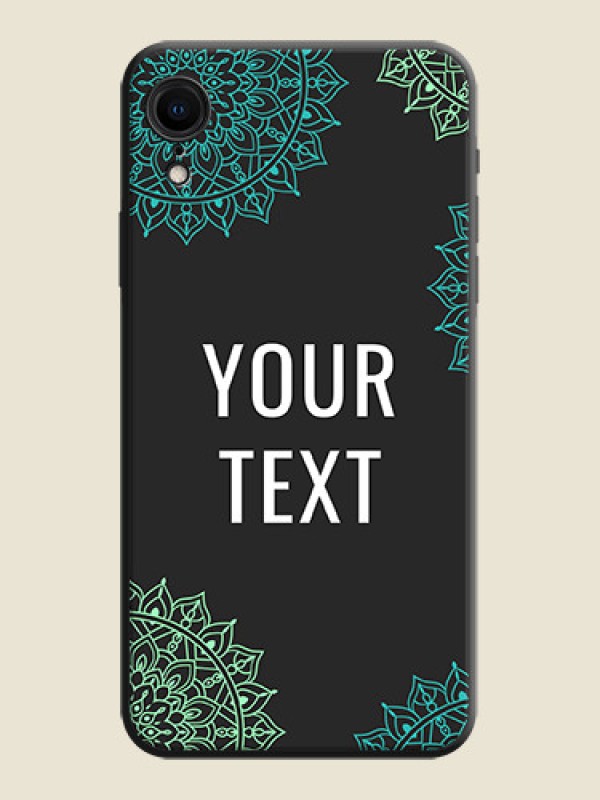 Custom Your Name with Floral Design on Space Black Custom Soft Matte Back Cover - iPhone XR - alternate view