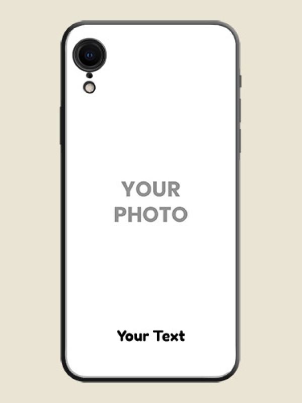 Custom Full Single Pic Upload With Text On Space Black Personalized Soft Matte Phone Covers -Apple Iphone Xr - alternate view