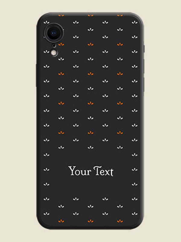 Custom Simple Pattern With Custom Text On Space Black Personalized Soft Matte Phone Covers -Apple Iphone Xr - alternate view