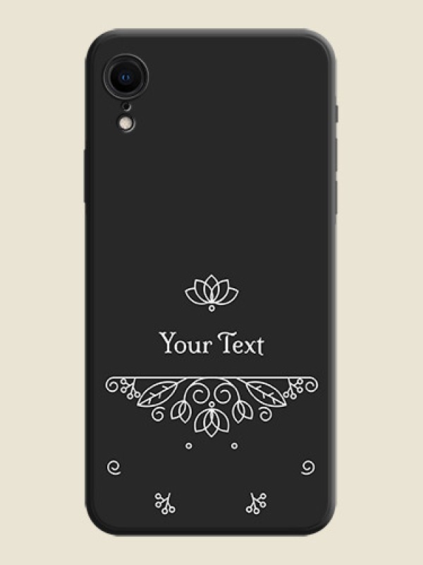 Custom Lotus Garden Custom Text On Space Black Personalized Soft Matte Phone Covers -Apple Iphone Xr - alternate view