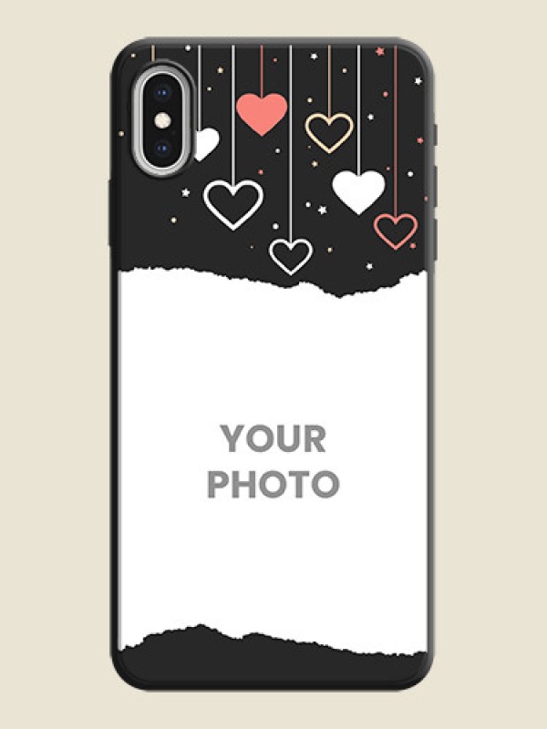 Custom Love Hangings with Splash Wave Picture on Space Black Custom Soft Matte Phone Back Cover - iPhone XS Max - alternate view