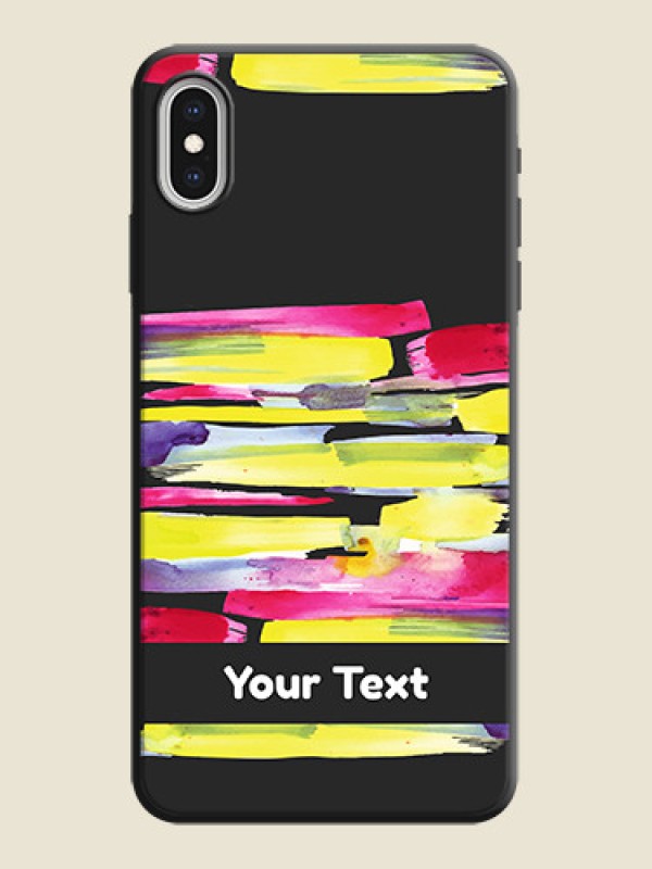 Custom Brush Coloured on Space Black Personalized Soft Matte Phone Covers - iPhone XS Max - alternate view