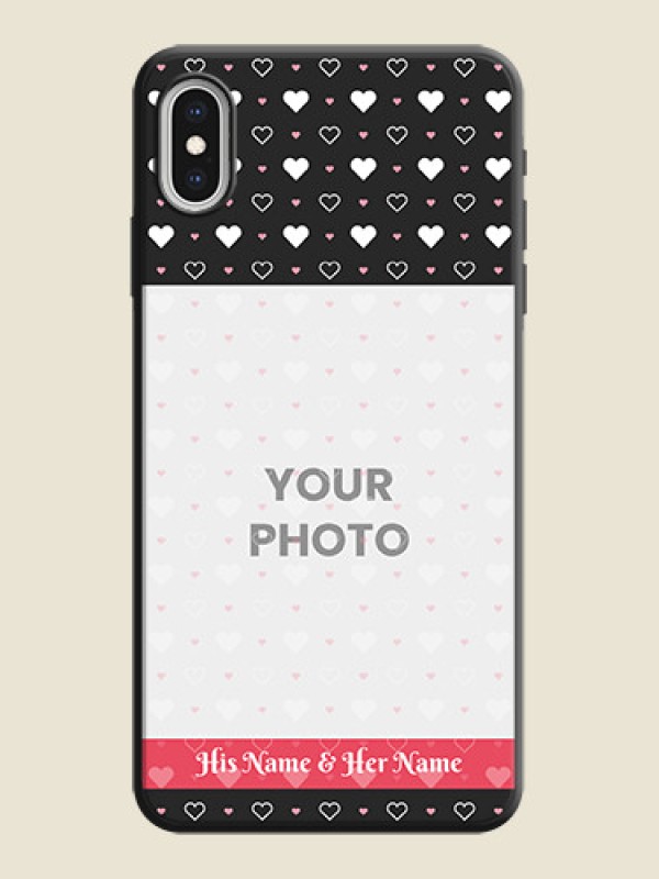 Custom White Color Love Symbols with Text Design - Photo on Space Black Soft Matte Phone Cover - iPhone XS Max - alternate view