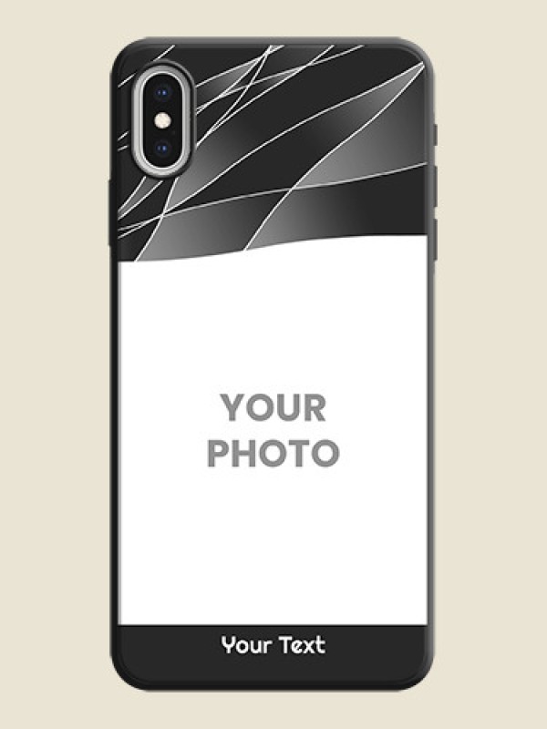 Custom Mixed Wave Lines - Photo on Space Black Soft Matte Mobile Cover - iPhone XS Max - alternate view