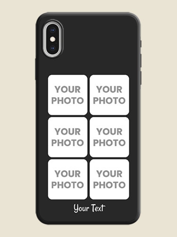 Custom Floral Art with 6 Image Holder - Photo on Space Black Soft Matte Mobile Case - iPhone XS Max - alternate view