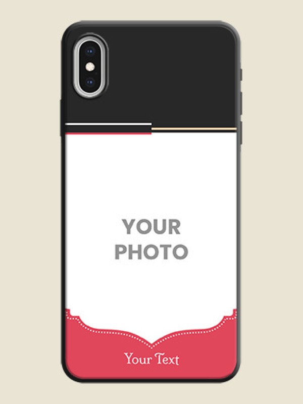 Custom Classic Plain Design with Name - Photo on Space Black Soft Matte Phone Cover - iPhone XS Max - alternate view