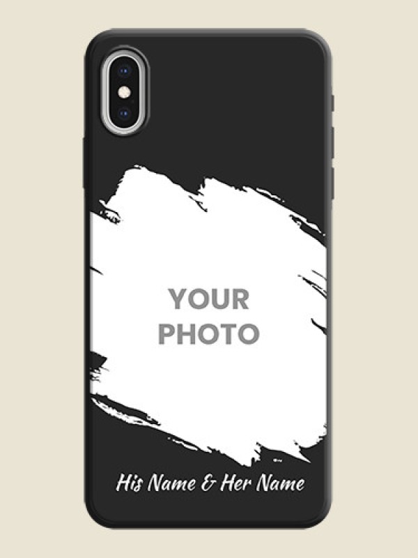 Custom Grunge Brush Strokes - Photo on Space Black Soft Matte Back Cover - iPhone XS Max - alternate view