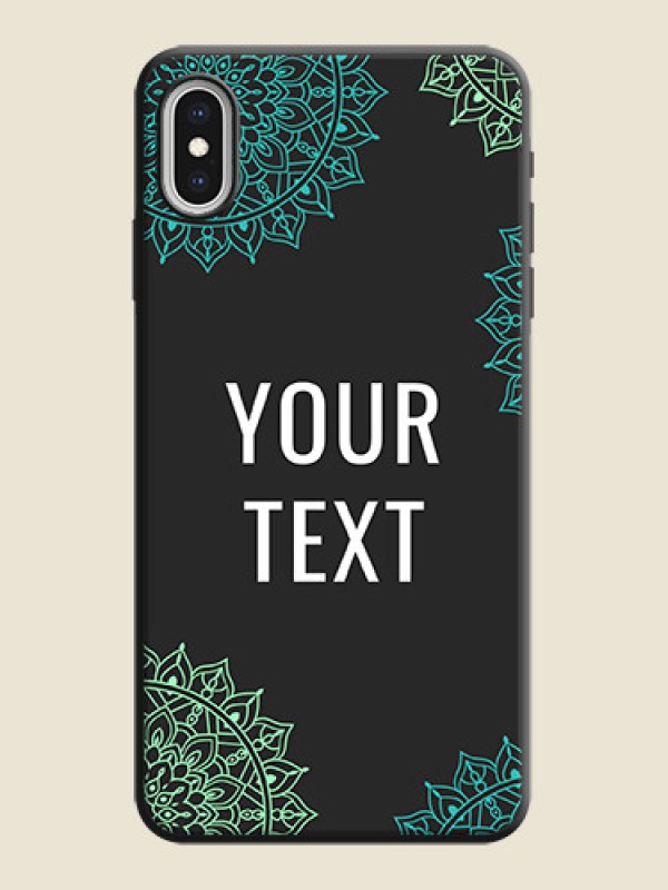 Custom Your Name with Floral Design on Space Black Custom Soft Matte Back Cover - iPhone XS Max - alternate view