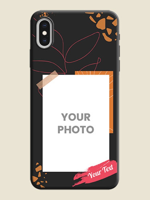 Custom Orange Photo Frame on Space Black Custom Soft Matte Phone Back Cover - iPhone XS Max - alternate view