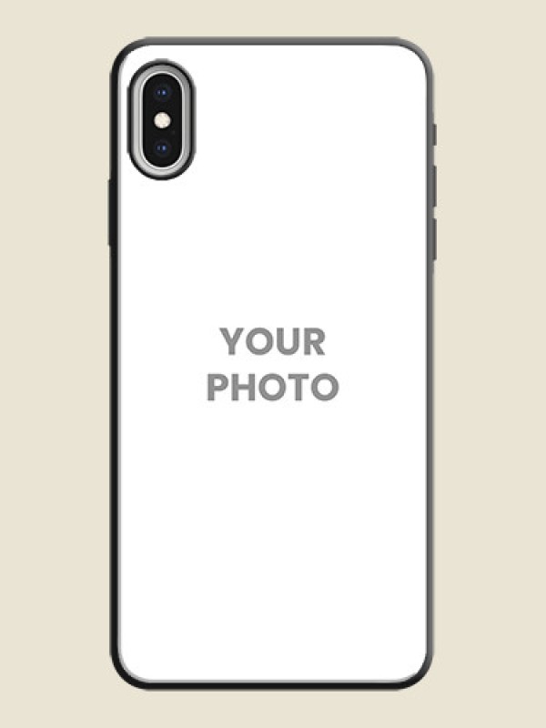 Custom Full Single Pic Upload On Space Black Personalized Soft Matte Phone Covers -Apple Iphone Xs Max - alternate view