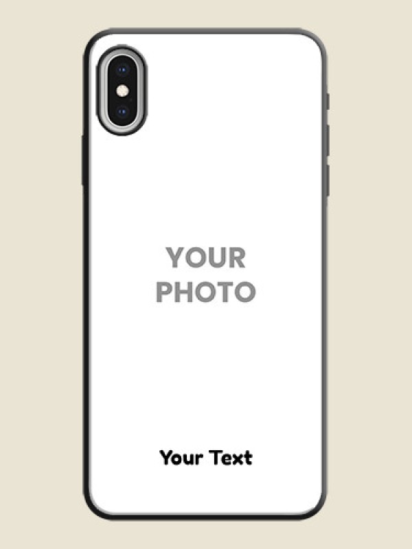 Custom Full Single Pic Upload With Text On Space Black Personalized Soft Matte Phone Covers -Apple Iphone Xs Max - alternate view