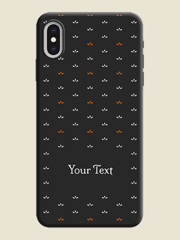 Custom Simple Pattern With Custom Text On Space Black Personalized Soft Matte Phone Covers -Apple Iphone Xs Max - alternate view
