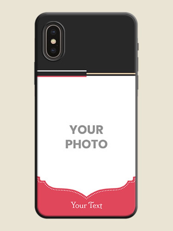 Custom Classic Plain Design with Name - Photo on Space Black Soft Matte Phone Cover - iPhone XS - alternate view