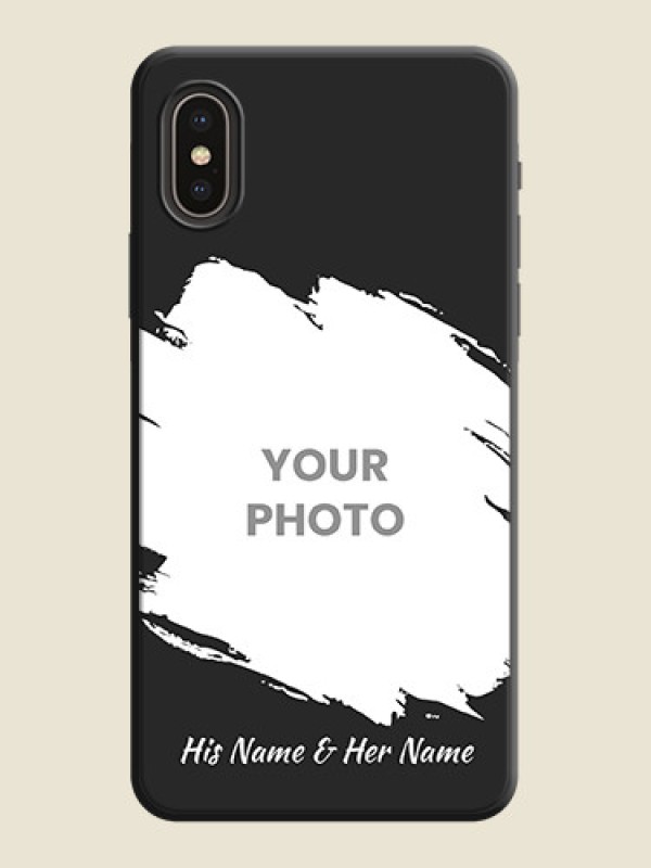 Custom Grunge Brush Strokes - Photo on Space Black Soft Matte Back Cover - iPhone XS - alternate view