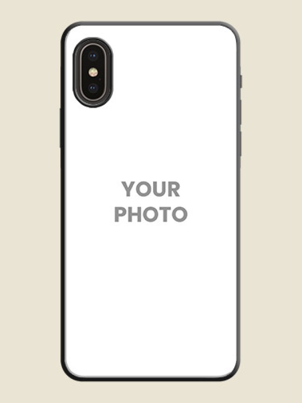 Custom Full Single Pic Upload On Space Black Personalized Soft Matte Phone Covers -Apple Iphone Xs - alternate view