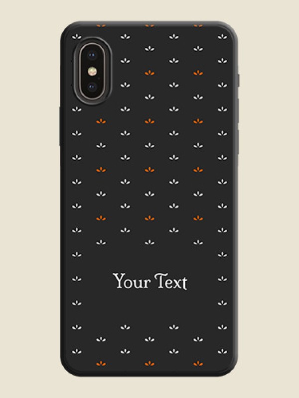 Custom Simple Pattern With Custom Text On Space Black Personalized Soft Matte Phone Covers -Apple Iphone Xs - alternate view