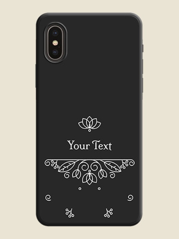 Custom Lotus Garden Custom Text On Space Black Personalized Soft Matte Phone Covers -Apple Iphone Xs - alternate view