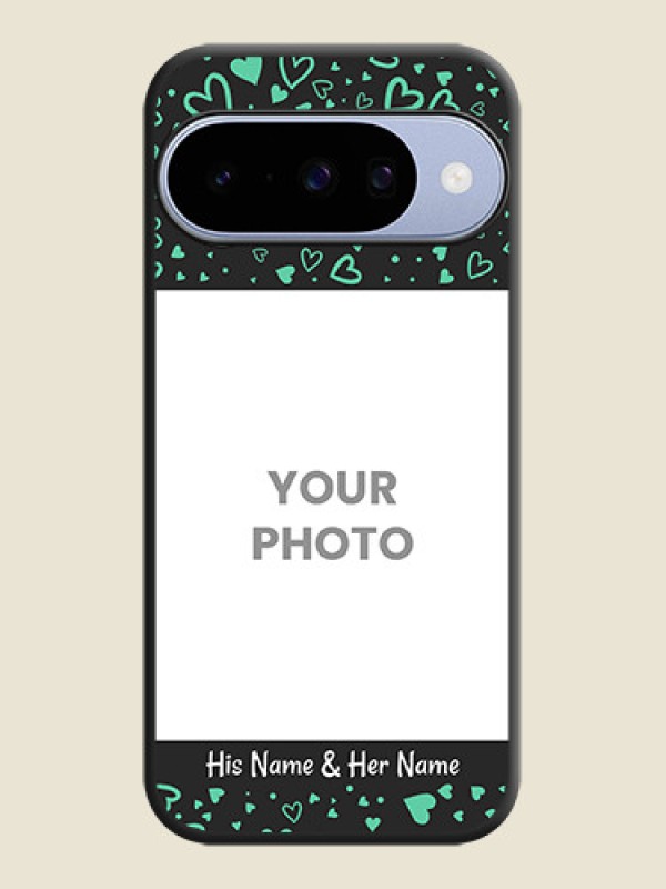 Custom Sea Green Indefinite Love Pattern on Photo On Space Black Custom Soft Matte Mobile Back Cover - Google Pixel 10 5G - alternate view