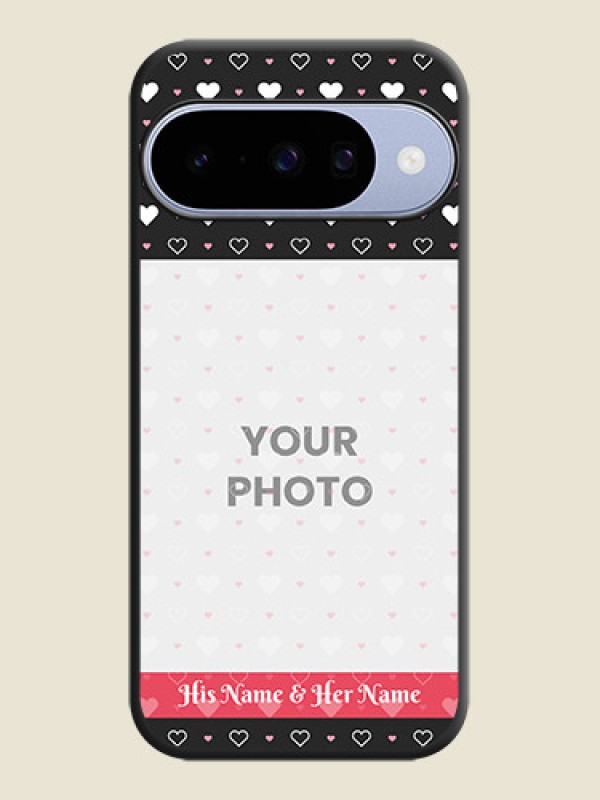 Custom White Color Love Symbols with Text Design on Photo On Space Black Custom Soft Matte Mobile Back Cover - Google Pixel 10 5G - alternate view