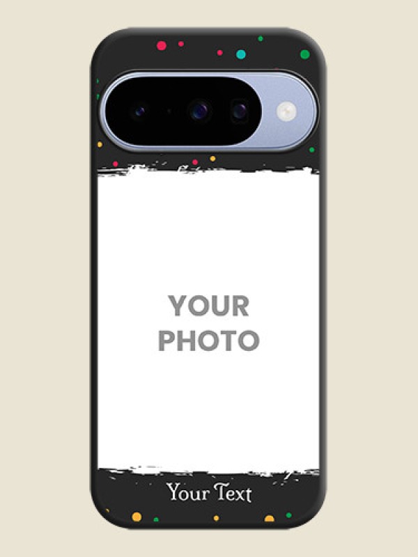Custom Multicolor Dotted Pattern with Text On Space Black Custom Soft Matte Mobile Back Cover - Google Pixel 10 5G - alternate view