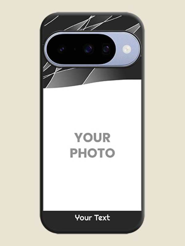 Custom Mixed Wave Lines on Photo On Space Black Custom Soft Matte Mobile Back Cover - Google Pixel 10 5G - alternate view